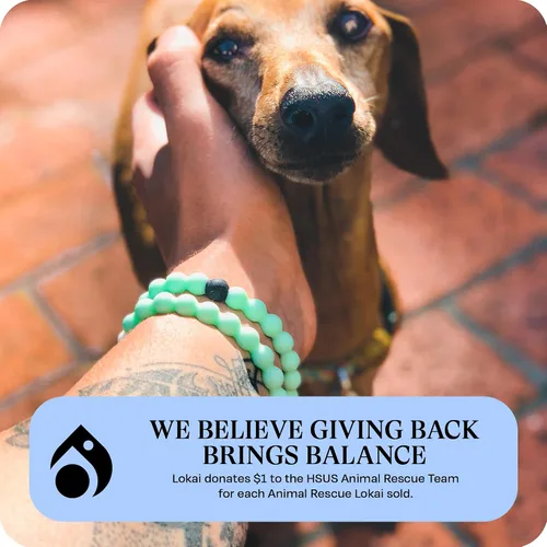 Vista 5 de Lokai Silicone Beaded Bracelet for Animal Rescue Cause - Silicone Jewelry Fashion Bracelet Slides-On for Comfortable Fit for Men, Women & Kids