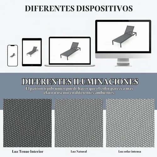 Vista 10 de Christopher Knight Home Cape Coral - Tumbonas de aluminio para exteriores con asiento de malla, juego de 2 piezas, gris y gris oscuro