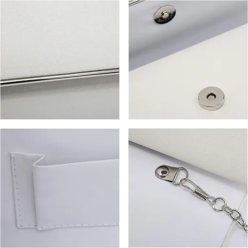 Vista 6 de Dasein Bolso de noche para mujer, bolso de mano con purpurina para boda, bolso de novia brillante para cóctel, fiesta, baile de graduación