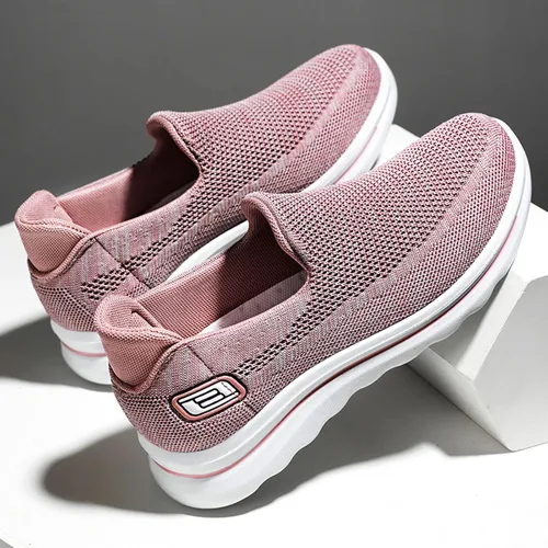 Vista 5 de JWSVBF Zapatos deportivos de cuña oculta para mujer, transpirables, brillantes, con diamantes de imitación, zapatos casuales de negocios, unisex, a