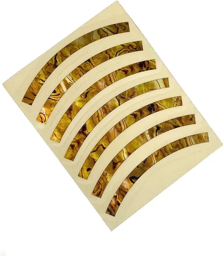 Vista 5 de Pegatina calcomanía con incrustaciones para guitarra acústica, purfling de boca de sonido con tema de abulón - Tira de roseta/OC Ocher
