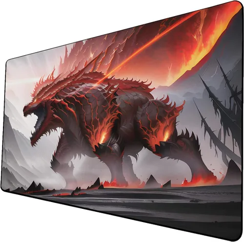 Vista 34 de Tapete de juego de cartas coleccionables AI Painting – Tapete de juego MTG con zonas, 24 x 14 pulgadas, tapete de juego MTG de alta calidad – El