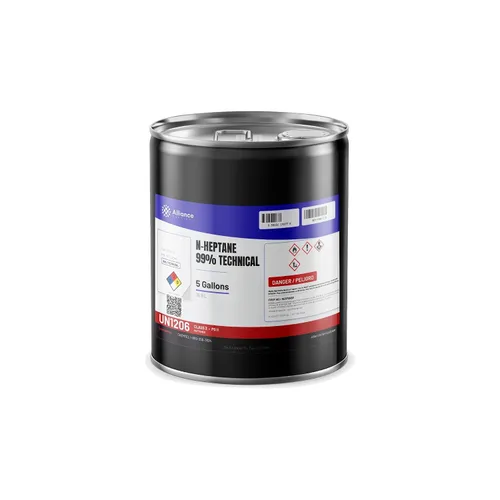 Vista 2 de Alliance Chemical n-Heptano 99% técnico - Botella de 1 pinta - Disolvente industrial de petróleo