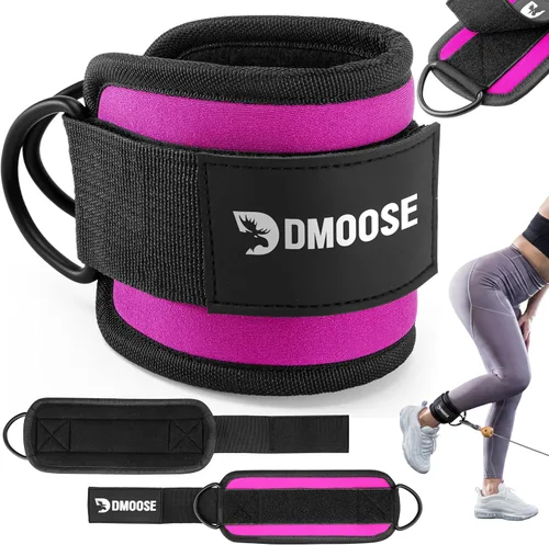 Vista 17 de DMoose Ankle Strap for Cable Machine - One Size Fit with Premium Padding, Workout Kickback Ankle Cuffs, Ankle Bands for Working Out, Booty Workouts