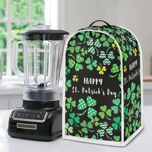 Vista 4 de GOSTONG Happy St. Patrick's Day Blender Covers - Cubierta antipolvo para cocina, protector antisalpicaduras, huellas dactilares, manchas de Feliz