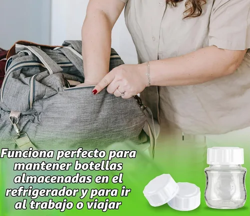 Vista 5 de (6 piezas) tapas de botella de viaje compatibles con botellas de Avent, reemplazo de tapas de botella