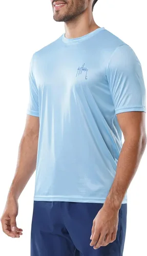 Vista 5 de Guy Harvey Camiseta de manga corta para hombre con protección solar UPF 30+