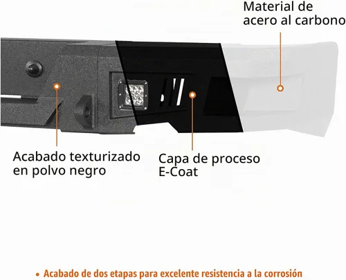 Vista 8 de Hooke Road Ram 1500 - Parachoques trasero Offroad con soporte de anillo en D y luces LED para camioneta Dodge Ram 1500 2009-2018