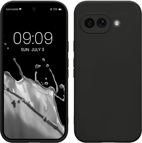 Vista 193 de kwmobile Funda compatible con Google Pixel 9 - Funda protectora delgada de TPU para teléfono - Acabado mate suave - Piedra antigua