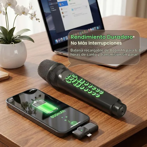 Vista 7 de MC9 Online Karaoke Microphone for Phone/PC, Live Streaming Microphone Set