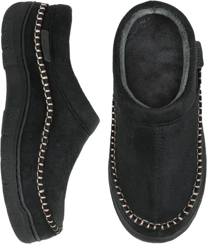 Vista 21 de Zigzagger - Pantuflas tipo mocasín para hombre, para interiores y exteriores, pantuflas cálidas, cómodas, mullidas y anchas
