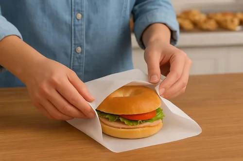 Vista 4 de Bandejas de papel kraft marrón para alimentos, juego de 100 bandejas para nachos para perros calientes, bandejas de papel para perros calientes