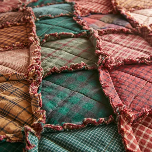 Vista 5 de Donna Sharp Edredón de algodón tamaño King - Campfire Lodge Patrón de piezas y patchwork, lavable a máquina