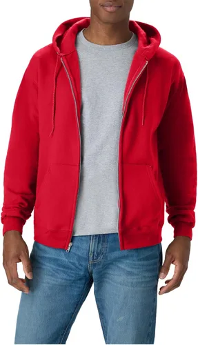 Vista 11 de Hanes Ecosmart - Sudadera con capucha y cremallera completa para hombre Ceniza