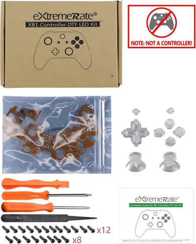 Vista 2 de eXtremeRate Kit LED de control de botón ABXY DTF para Xbox One estándar Xbox One S X 7 colores 9 modos control de botón - controlador no incluido