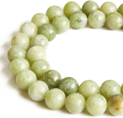 Vista 28 de 60 piezas de cuentas de aguamarina natural de 6 mm, cuentas de piedras preciosas redondas sueltas para hacer joyas