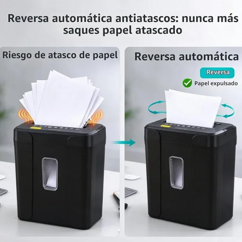 Vista 8 de Wingwise Trituradora de papel para uso en la oficina en casa, trituradora