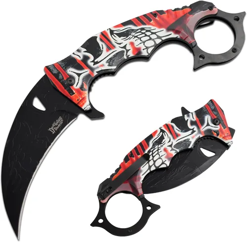 Vista 7 de Snake Eye Tactical Dark Fantasy Blade-Jumbo Every Day Carry Cuchillo plegable (azul)