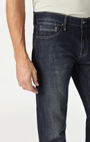 Vista 3 de Mavi Jeans Josh Bootcut para hombre, Jeans de tiro medio para hombres, Deep Shaded Stanford, Jeans azules para hombre, Stanford profundo