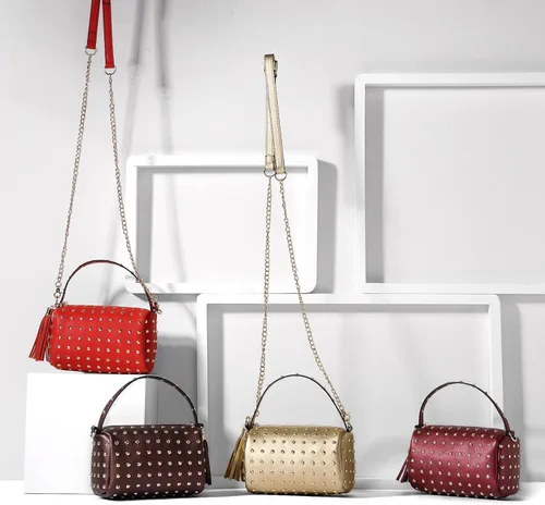 Vista 7 de LOVEVOOK Shoulder Bag Small Side Purse Mini Clutch with Bling Rivets