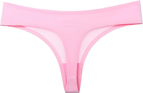 Vista 6 de Justgoo Tangas sexys para mujer ropa interior sin reflejos pantalones de cintura baja pantalones con espalda en T paquete de 6