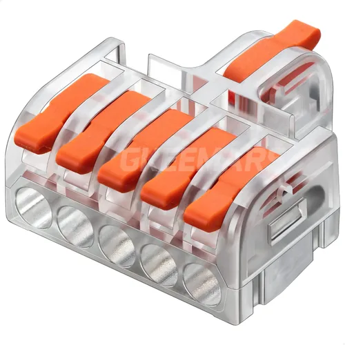 Vista 9 de 10 mini conectores de cable eléctrico, empalme de bricolaje en bloques de terminales de conector rápido de 4/6/8/9/10 vías (1 en 3 salidas, PC)