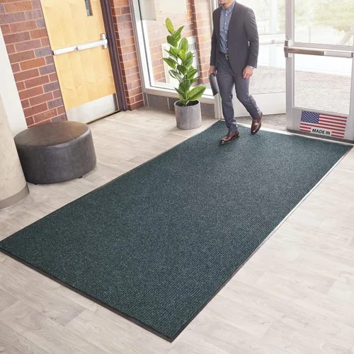 Vista 15 de Consolidated Plastics Tapete para secar con cepillo - Hecho en EE. UU., alfombra resistente para puerta comercial para entradas de Marrón