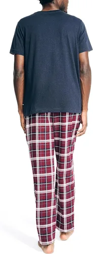 Vista 2 de Nautica Conjunto de pijama de franela a cuadros para hombre