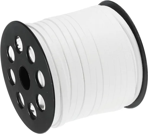 Vista 24 de uxcell Cordón de gamuza, 49.21 yardas, 0.197 in, cuerda plana de hilo de cuero para bolso, bolso, cordones de zapatos, manualidades, fabricación