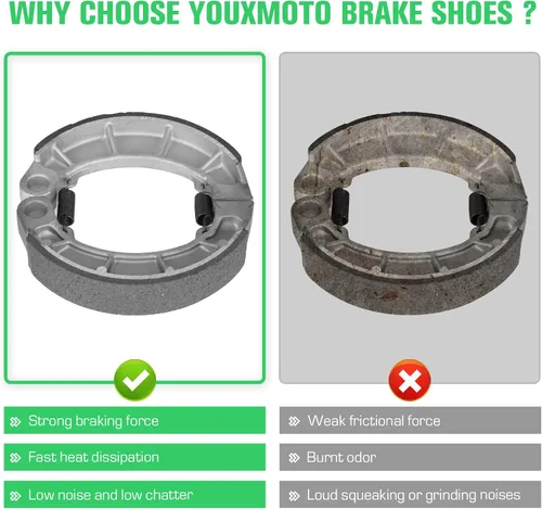 Vista 2 de Youxmoto Zapatas de freno delanteras y traseras para Honda Foreman 400 (TRX400) 1995-2007 / para Foreman 450 (TRX450) 1998-2004/para Fourtrax 350