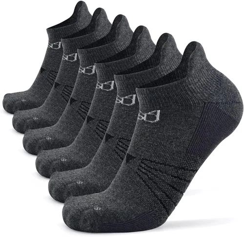 Vista 6 de Socks Daze Paquete de 36 calcetines deportivos de lana merina para hombre y mujer, para correr al tobillo, suaves, gruesos, acolchados