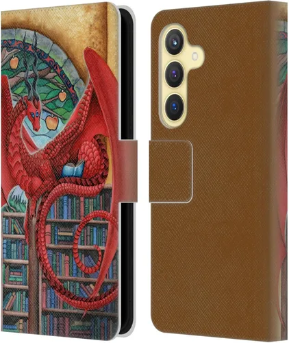 Vista 220 de Head Case Designs Officially Licensed Carla Morrow Galactic Entrancement Dragons Leather Wallet Case Compatible with Samsung Galaxy A07 4G