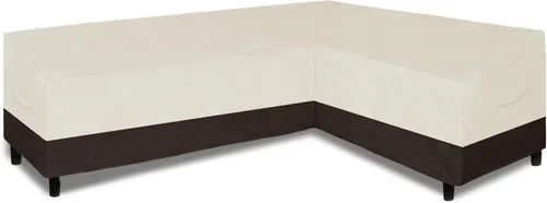 Vista 14 de Easy-Going Funda para sofá modular en forma de V para patio, funda impermeable para exteriores, funda resistente para muebles de jardín