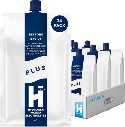 Vista 17 de HTWO Plus Agua de hidrógeno molecular con electrolitos, sabor a limonada de uva, paquetes de hidratación sin azúcar, paquete de 6 unidades de 16.9