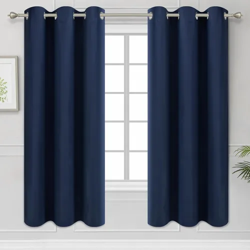 Vista 70 de Diraysid Cortinas opacas beige con ojales para dormitorio, con aislamiento térmico, cortinas de oscurecimiento de habitación, 38 x 54 pulgadas, 2