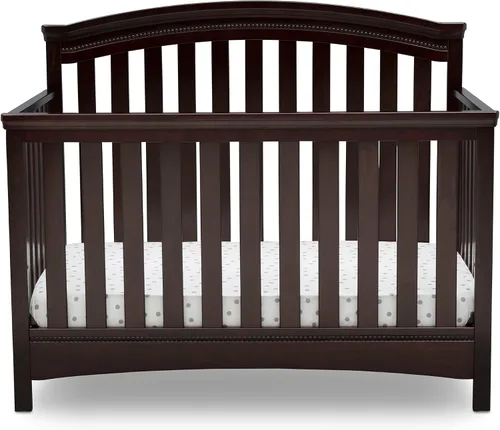 Vista 3 de Delta Children Emerson - Cuna convertible 4 en 1, certificado Greenguard Gold, chocolate negro