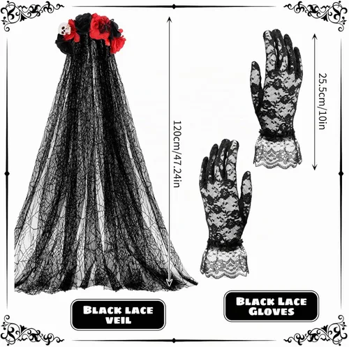 Vista 2 de SelfTek Halloween Day of the Dead Costumes