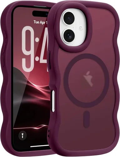 Vista 67 de Pepmune - Funda para iPhone 12 Pro Max con marco ondulado y estructura rígida, color mate claro, cubierta trasera unisex, compatible con Magsafe