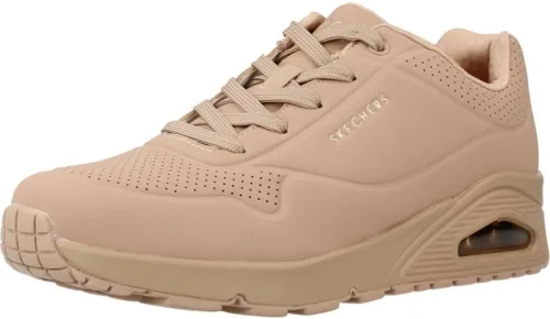 Vista 25 de Skechers Tenis UNO Stand on Air para mujer Tenis casuales, plantilla de espuma viscoelástica refrigerada por aire, amortiguación visible de Rojo