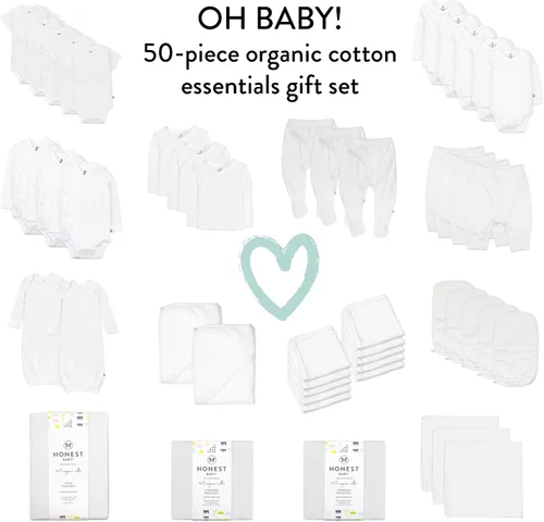 Vista 3 de HonestBaby 50-Piece Oh Baby Organic Cotton Set in a Gift Box
