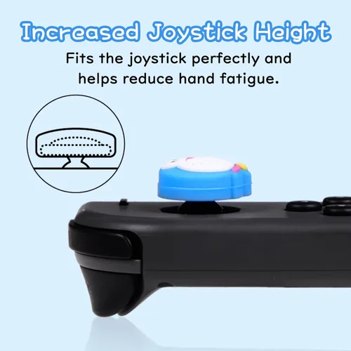 Vista 4 de Acylulu Lindas tapas de agarre para el pulgar del interruptor, cubierta de joystick, silicona suave, analógica, para interruptorinterruptor