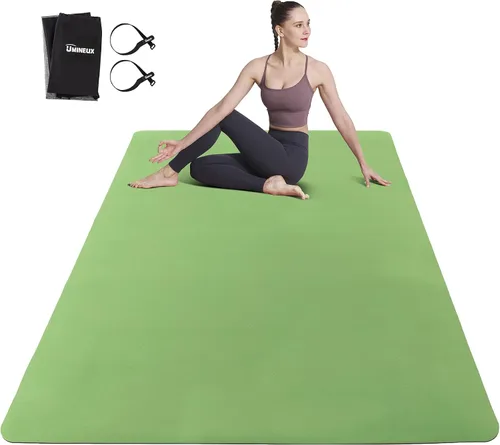 Vista 11 de UMINEUX Tapete de yoga grande para hombres y mujeres de 1/4 y 2/5 pulgadas, extra grueso, TPE para entrenamiento en casa, gimnasio, antideslizante