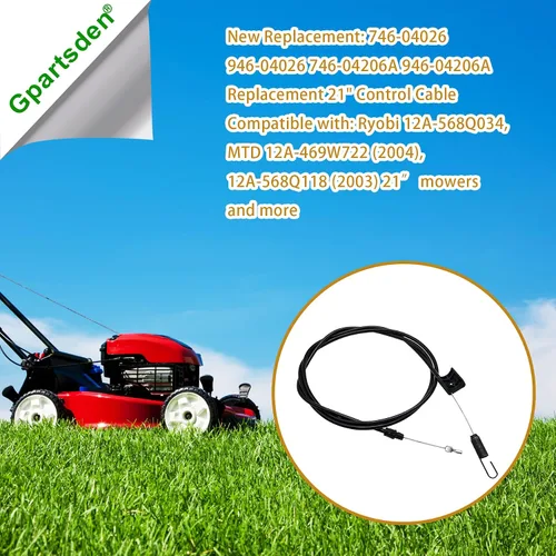 Vista 4 de 746-04026 946-04026A Cable de control para MTD Cub Cadet Troy-Bilt Bolens cortacésped 746-1146 290-925