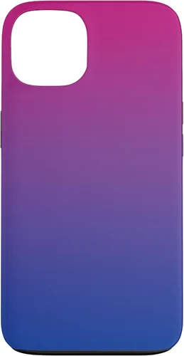 Vista 7 de Funda degradada con diseño de bandera de Bisexual Pride para iPhone 17, color rosa, morado, azul
