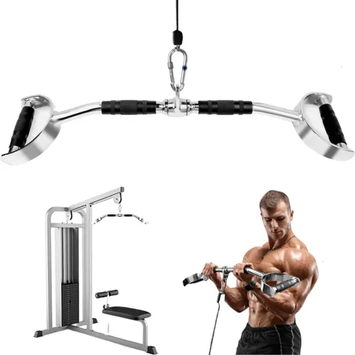 Vista 13 de Yes4All Neutral Paddle Grip LAT Pull Down Bar, Range of Motion Spreader Handle Cable Attachments
