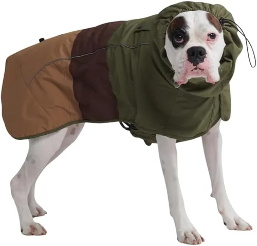Vista 35 de Spark Paws - Chaqueta impermeable para perros, resistente al viento, para perros pequeños, medianos, grandes y extragrandes, traje reflectante