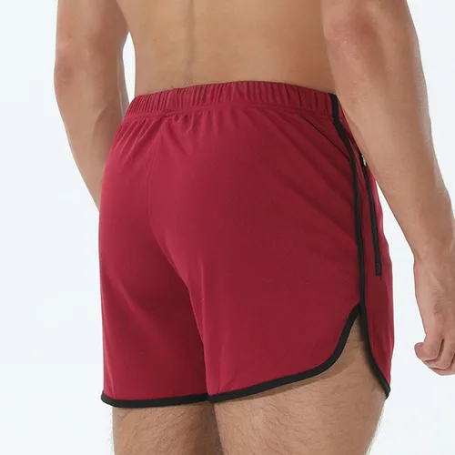 Vista 3 de Pantalones cortos deportivos para hombre, pantalones cortos de entrenamiento para hombre, ligeros, para yoga, gimnasio, con bolsillos