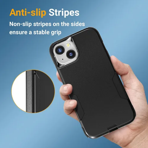 Vista 8 de jaroco Funda para iPhone 13 y Funda para iPhone 14 y Funda para iPhone 15 [Protección de Servicio Pesado][Protección contra Caídas de Grado