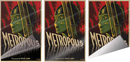 Vista 3 de Metropolis - Póster de película (estilo regular, cabeza de máquina) (tamaño: 24 x 36 pulgadas) (póster laminado y tiras)
