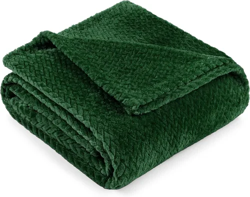 Vista 10 de PAVILIA - Manta de forro polar suave y sólida de color negro para sofá, mantas ligeras y mullidas y cálidas para cama, manta de franela mullida